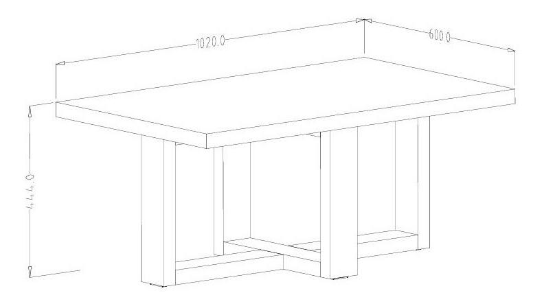 Măsuță cafea Eczo Typ 99 (alb + Negru)
