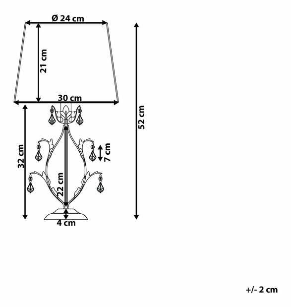 Asztali lámpa Iluka (szürke)