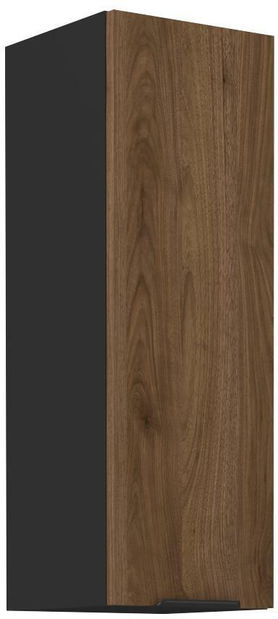Dulap superior de bucătărie Manana 30 G 90 1F (Cadru: negru mat + front: nuc okapi)