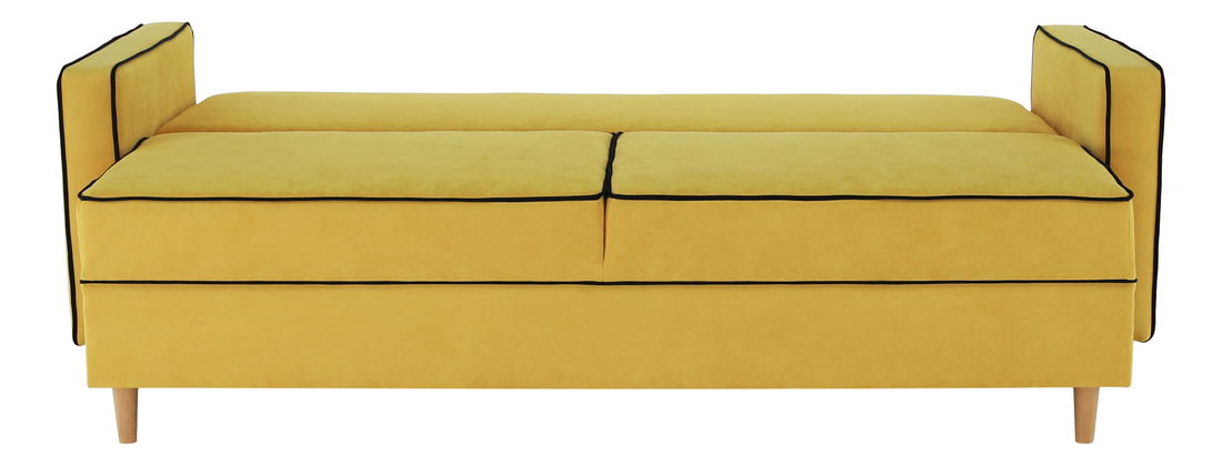 Pohovka trojsedačka Banuga (žltá + čierna)