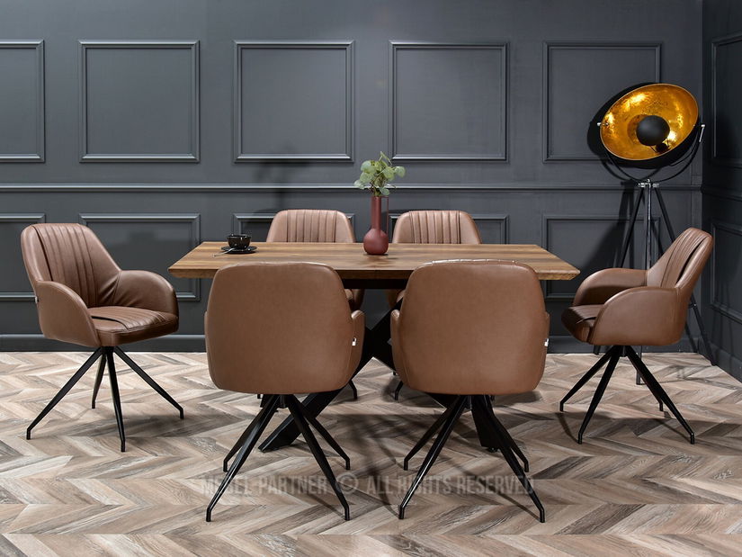 Scaun Cruz (maro + negru)