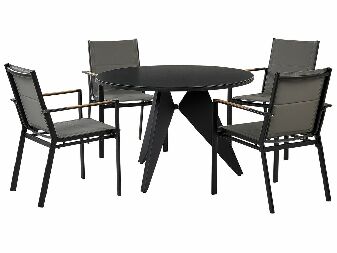 Set mobilier de grădină Olmza (Negru + gri)