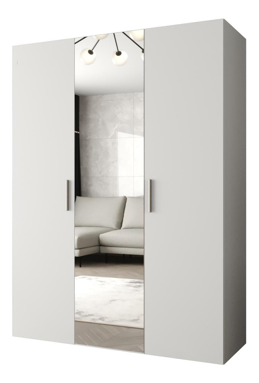 Dulap de haine 150 cm Borry 2 (alb + Argintiu)