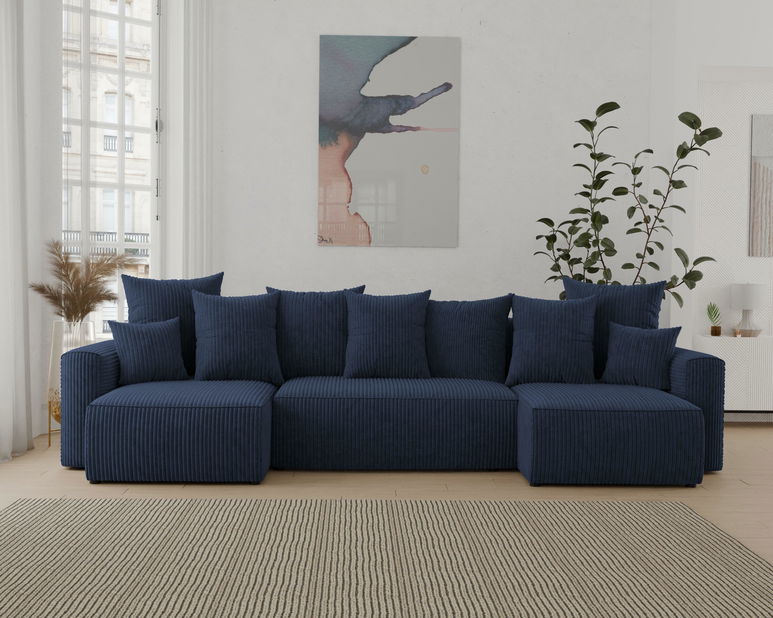 Rohová sedačka Denia U (tmavomodrá)