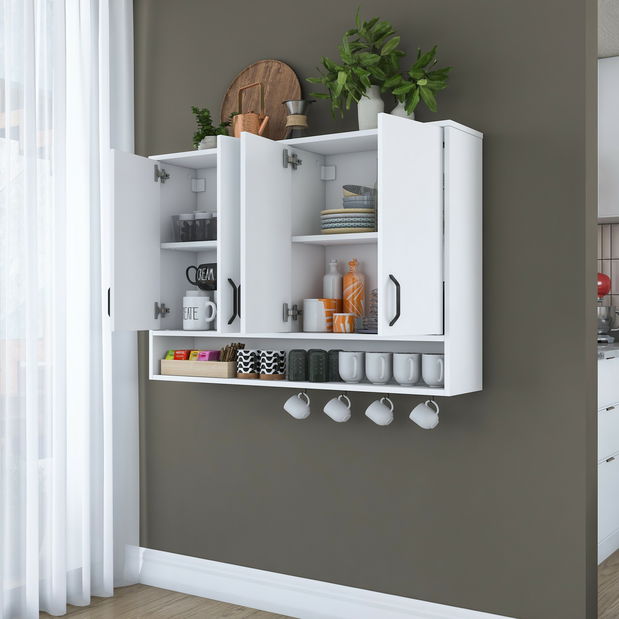 Kuchynská horná skrinka Jeano (biela)