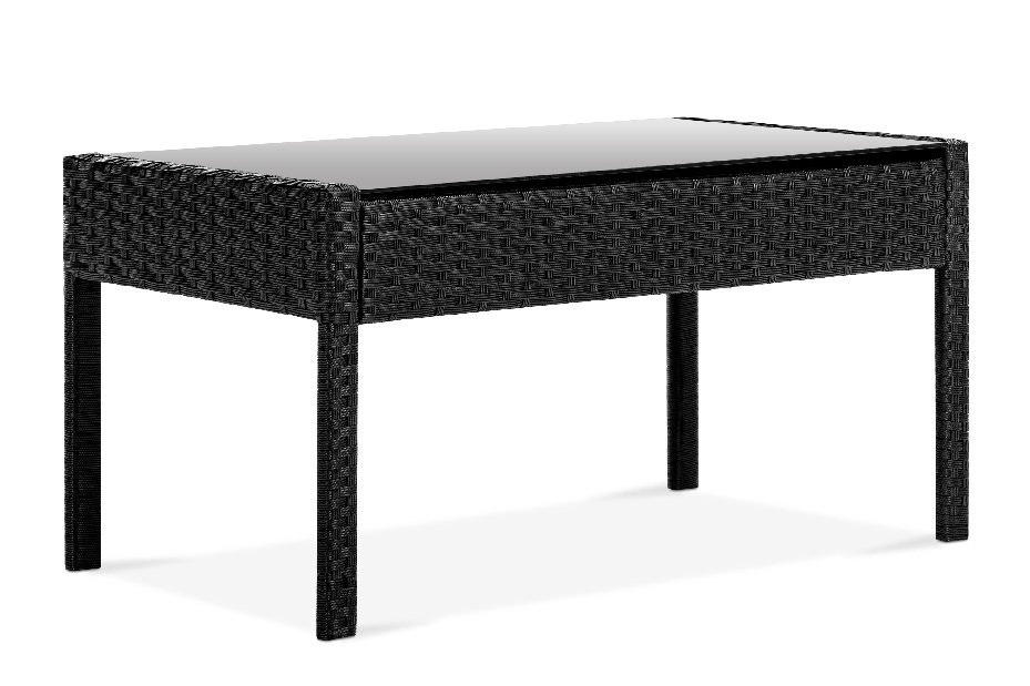 Set de mobilier pentru grădină 2+1+1 Devon (negru + bej)