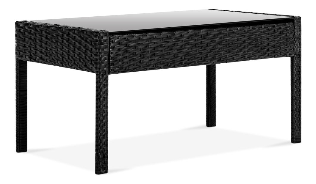 Súprava záhradného nábytku 2+1+1 Devon (čierna + béžová)