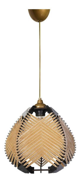 Mennyezeti lámpa Kukloppe 1 (természetes + fekete)