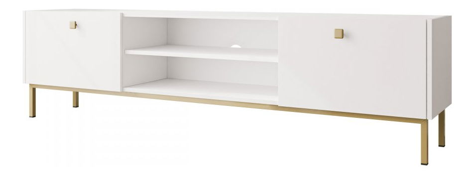 TV skrinka Probazzo 2KW (biela + zlatá) 