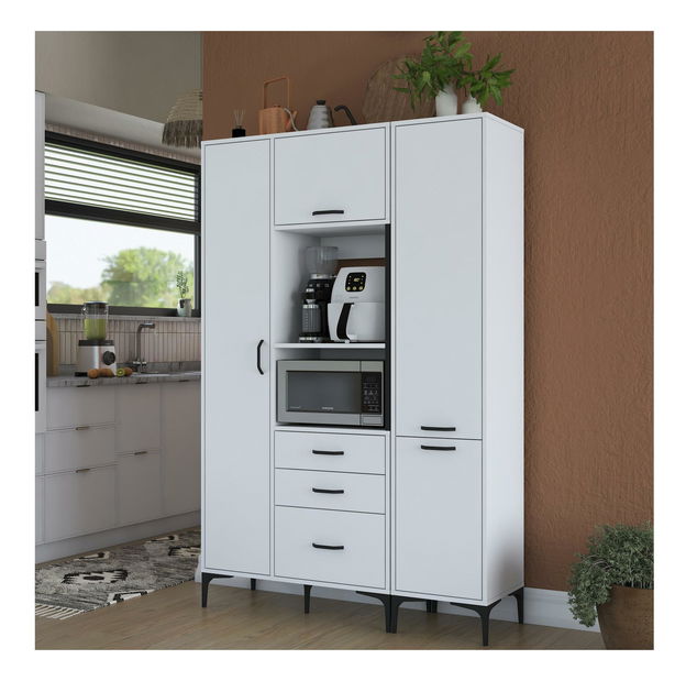 Set kuchynských skriniek Jenaretta 18 (biela + čierna)