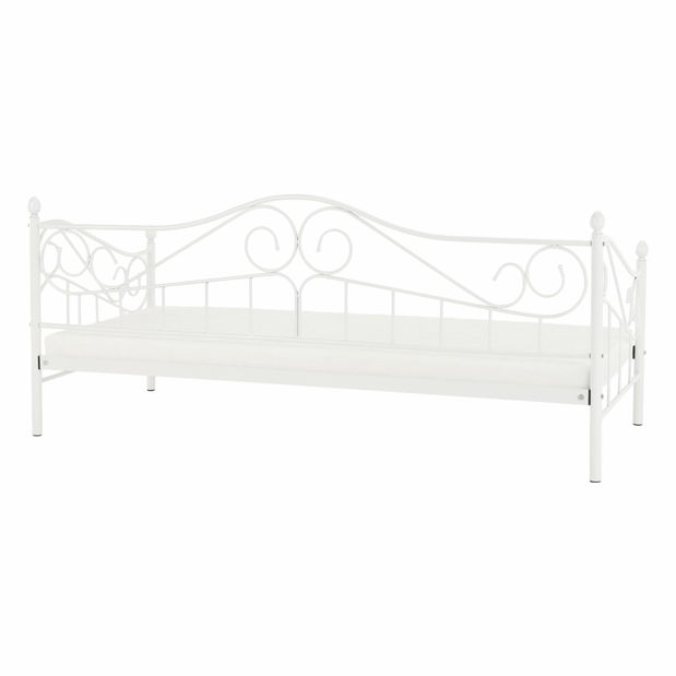 Egyszemélyes ágy 90 cm Danina (fehér) (ágyráccsal)