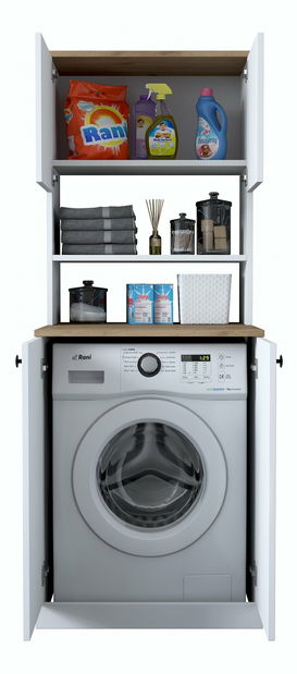 Dulap de baie Karoline 102 (alb + nuc) *vânzare stoc