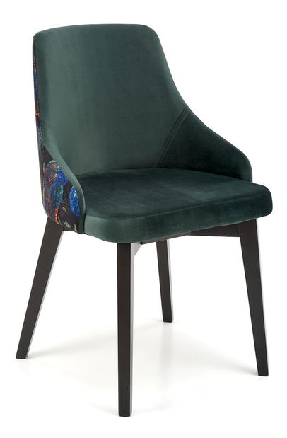 Jedálenská stolička Edo (čierna + zelená)