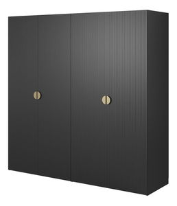 Ruhásszekrény Moonie I (fekete + fehér)