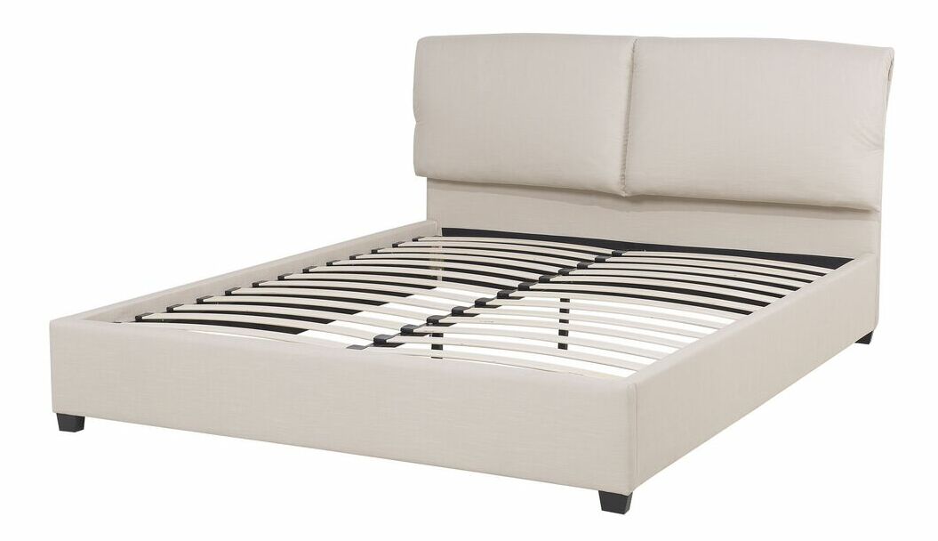 Bračni krevet 160 cm BELLA (s podnicom) (bež)