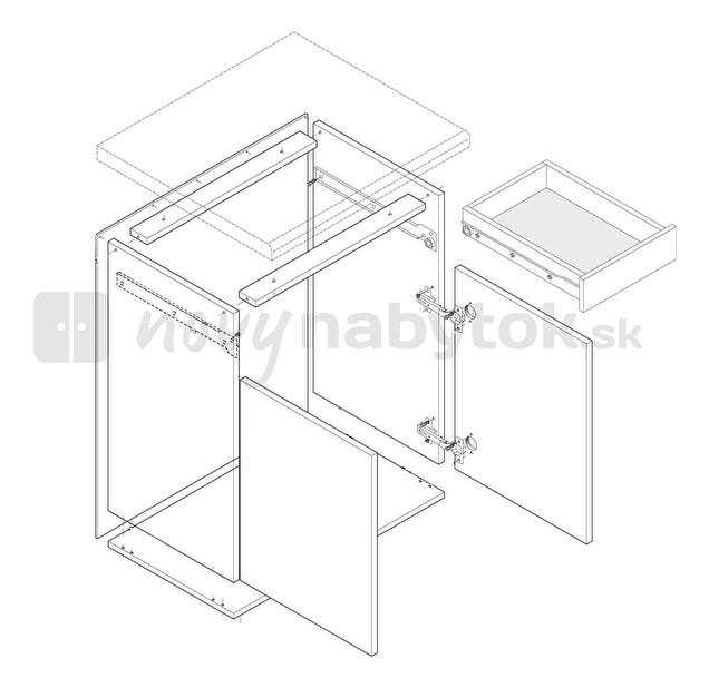 Dolná kuchynská skrinka Igo D-80 S1