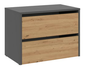 Botník (skrinka na topánky) Metido 1 (antracit + dub artisan)