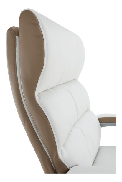 Uredska fotelja Apa (bijela + smeđa) 