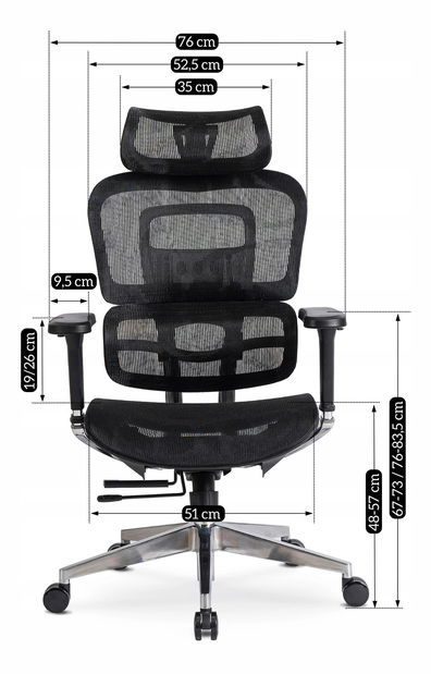 Uredska fotelja Necesarias (crna) 