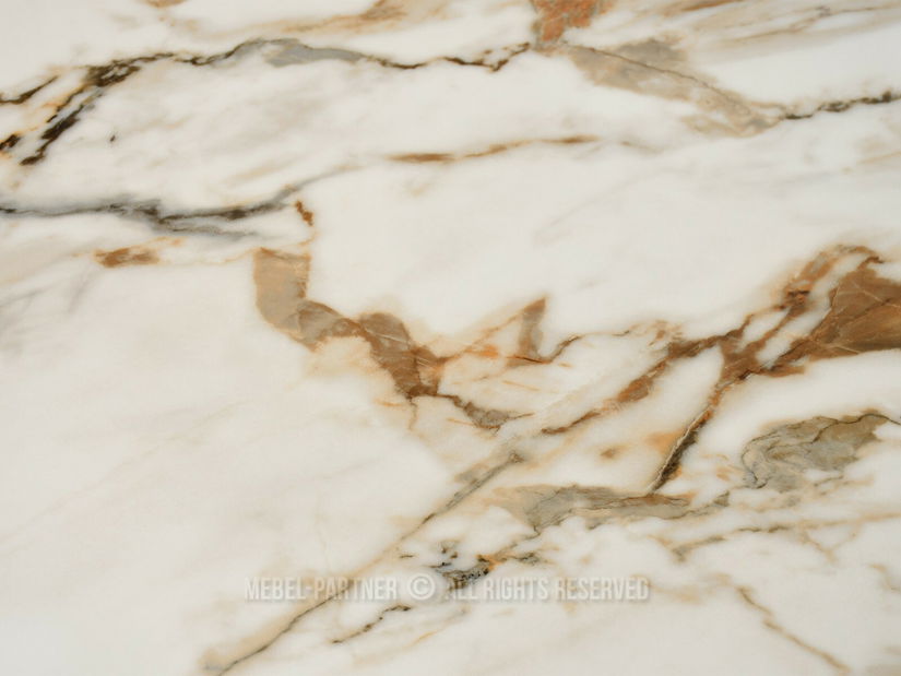 Masă sufragerie Preparan (marmură + negru)