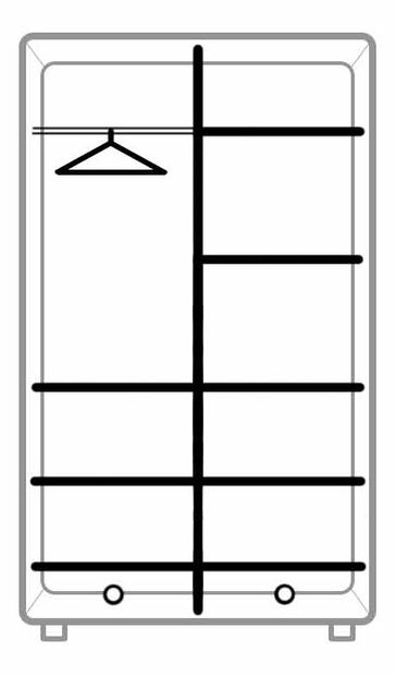 Šatníková skriňa Adamus Typ 20 2D