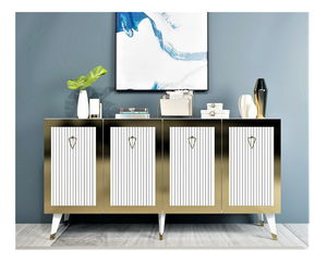 Dulap Vopula (alb + auriu) 