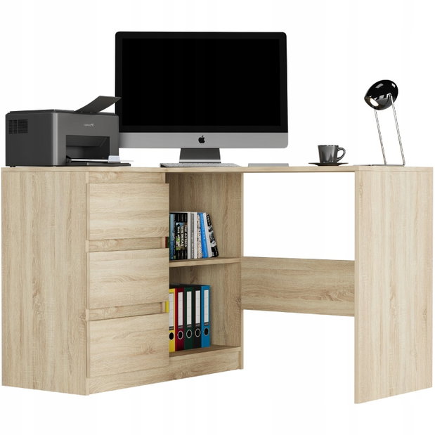 Kutni PC stol Nolmir (hrast sonoma) (L)