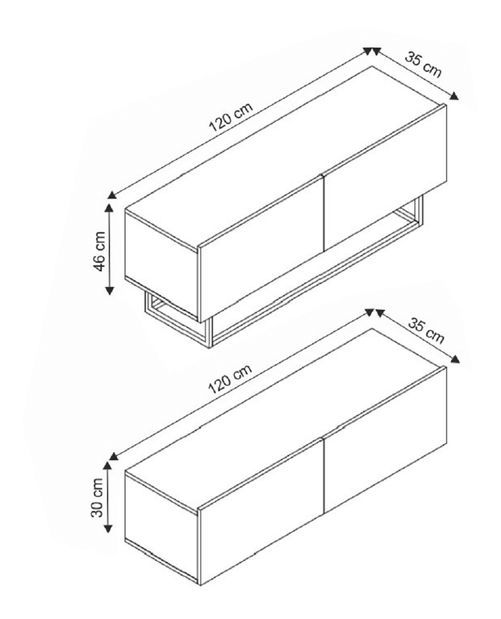 TV stolík/skrinka Svaren ERTV 120 (dub artisan)