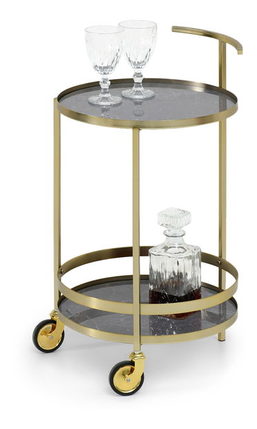 Dohányzóasztal Alfonzo (szürke márvány + arany)