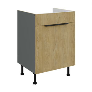 Dolná kuchynská skrinka pod drez Carminia 60 ZL 1S BB PREMIUM BOX (dub cremona + antracit)