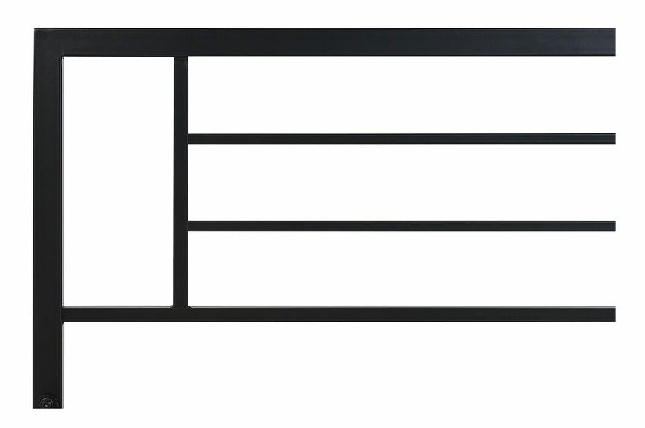 Manželská posteľ 180 cm CONNET (s roštom) (čierna)