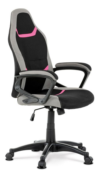 Gamer szék/fotel Leira-L611-PINK (fekete + szürke + rózsaszín)