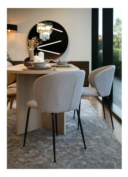 Jedálenská stolička Medial (sivá + čierna)