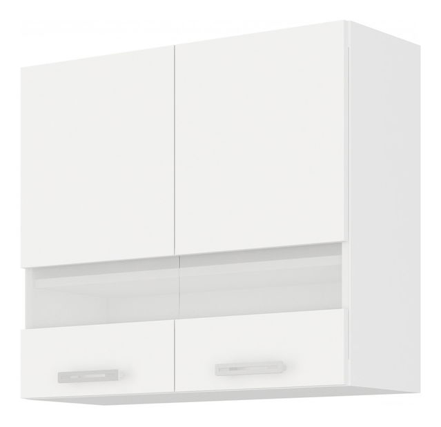Dulap superior de bucătărie Loile 80 GS 72 2F (alb + stejar latte)