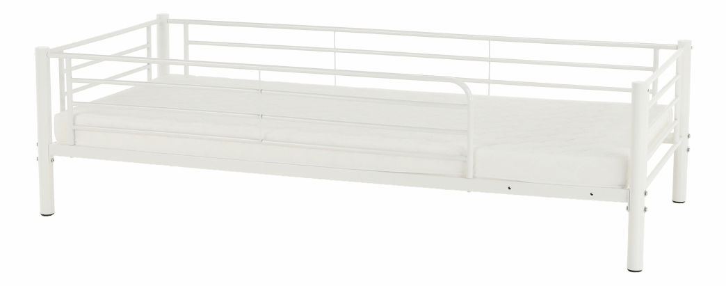 Detská poschodová posteľ 90 cm Kamila (biela) (s roštom)