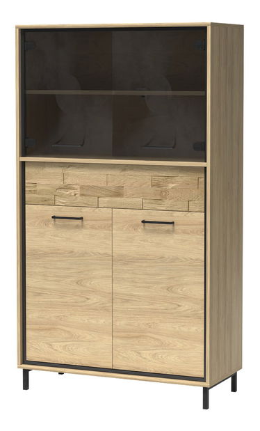 Vitrína Milley 05 Dekor (hikora)