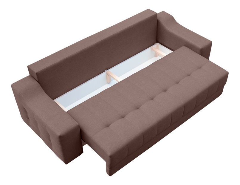 Canapea trei locuri Cruz (Maro închis)