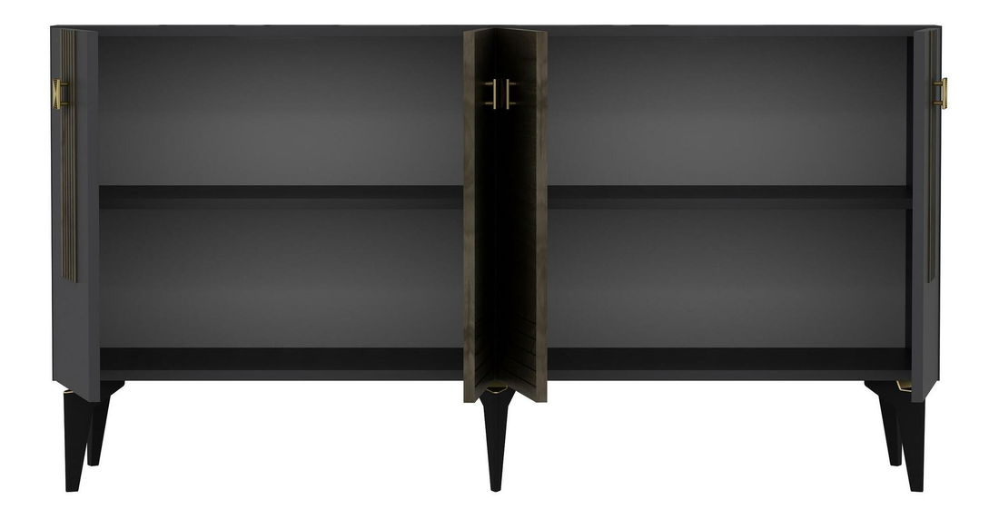 Konzolový stolík Nobate 1 (antracit + orech) 