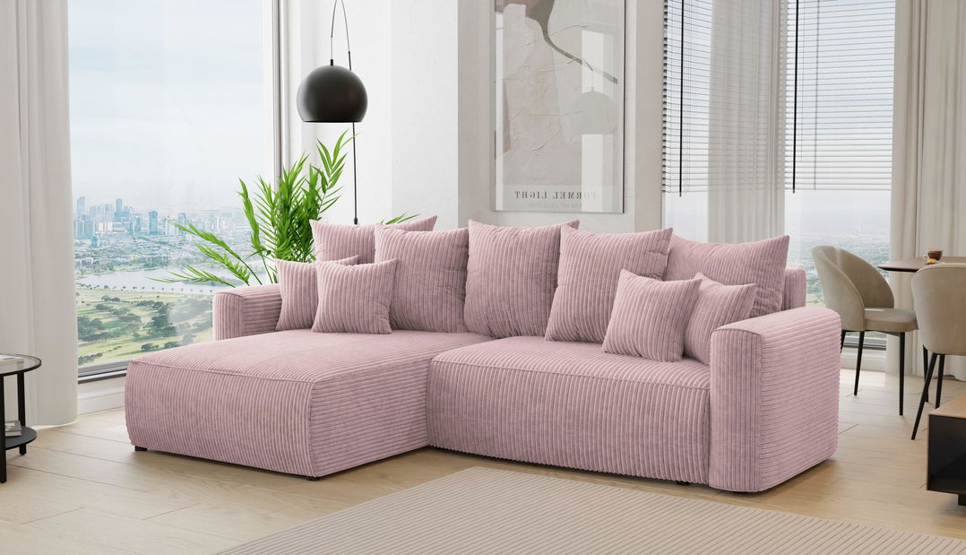 Kutna garnitura Baria (L) (puderasto ružičasta)