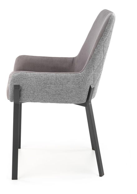 Scaun de sufragerie Kanna (gri + negru)