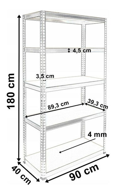 Regál Rubia 2 (strieborná)