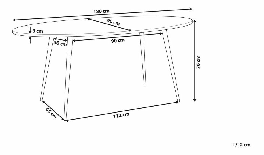 Jedálenský stôl OTTIO (tmavé drevo + čierna) (pre 6 osôb)