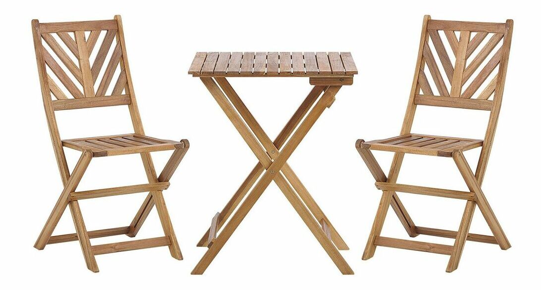 Set pentru grădină TARAN (lemn deschis) (pentru 2 persoane)