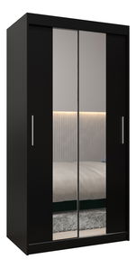 Ruhásszekrény 100 cm Toki 1 (matt fekete + matt fekete)