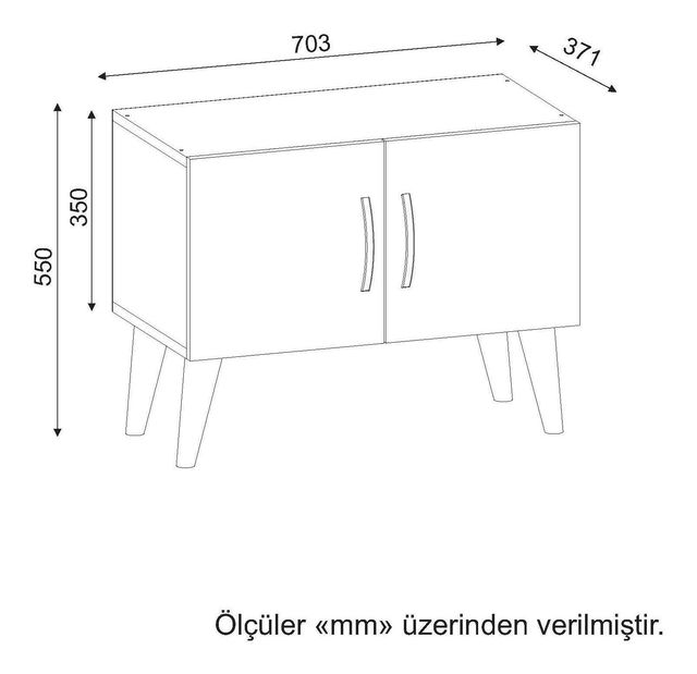 Nočný stolík Somimi 2 (orech + biela)