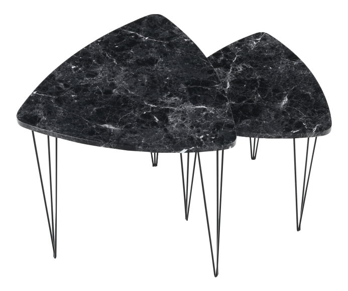 Masă de cafea Stofol (Negru) (2 buc.)