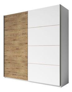 Tolóajtós ruhásszekrény Afrodita EA17 (fehér + beaufort tölgy)