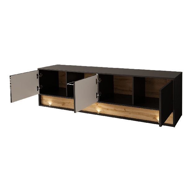 TV asztal/szekrény Gallina 180 (fekete)