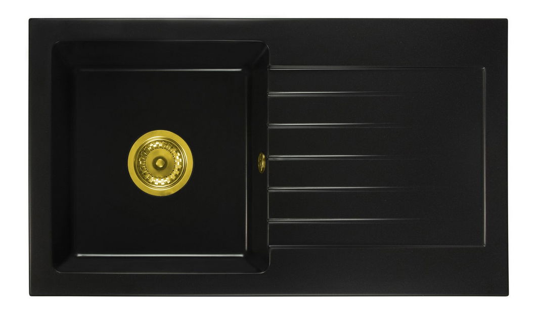 Mosogató Lemmion (fekete) (1 csaplyukkal) (J)