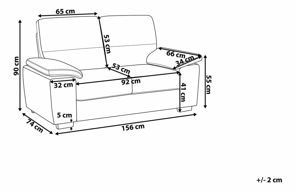 Canapea două locuri Verdal (Maro) *resigilat